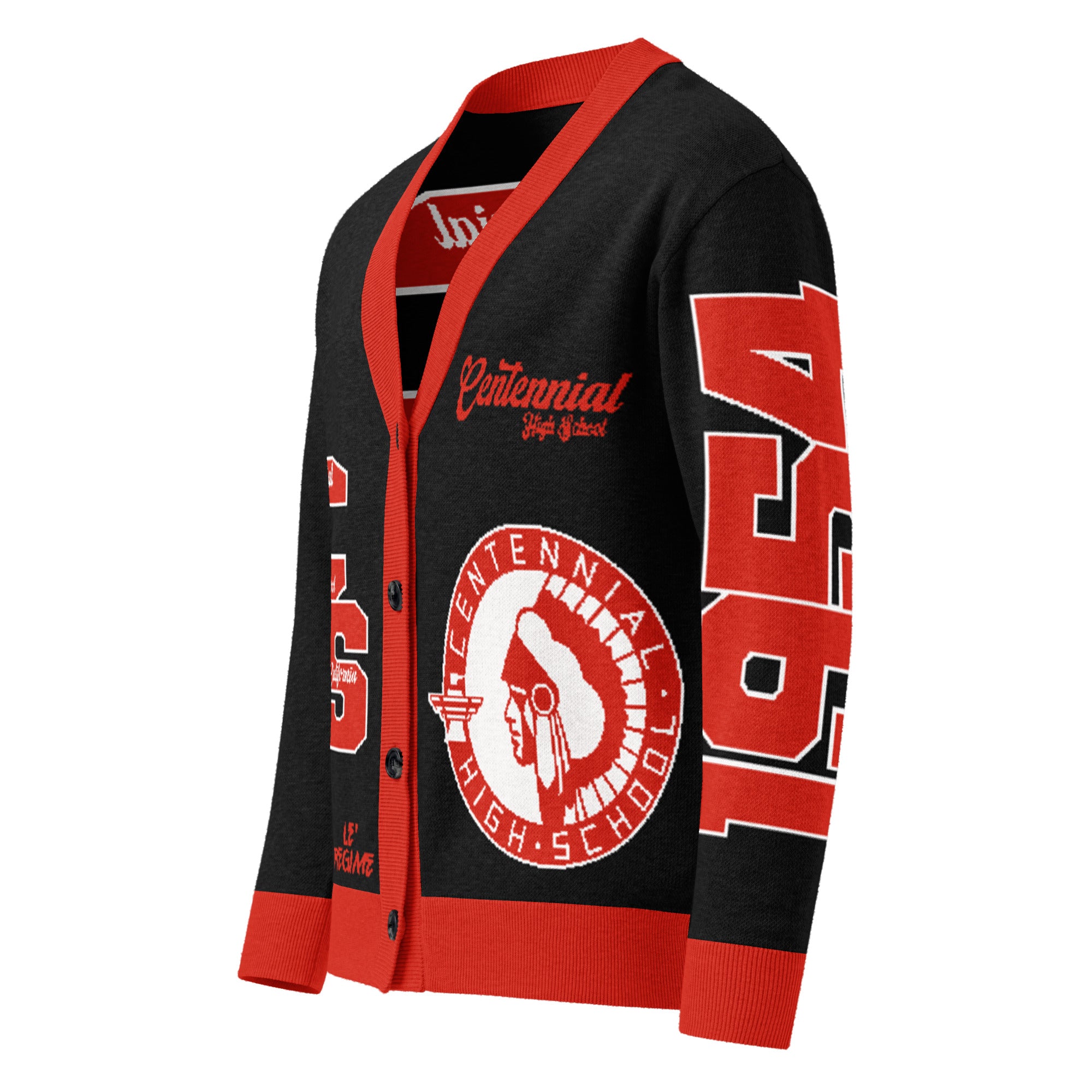 Centennial High School (Compton, California) Letterman Knitted Cardigan