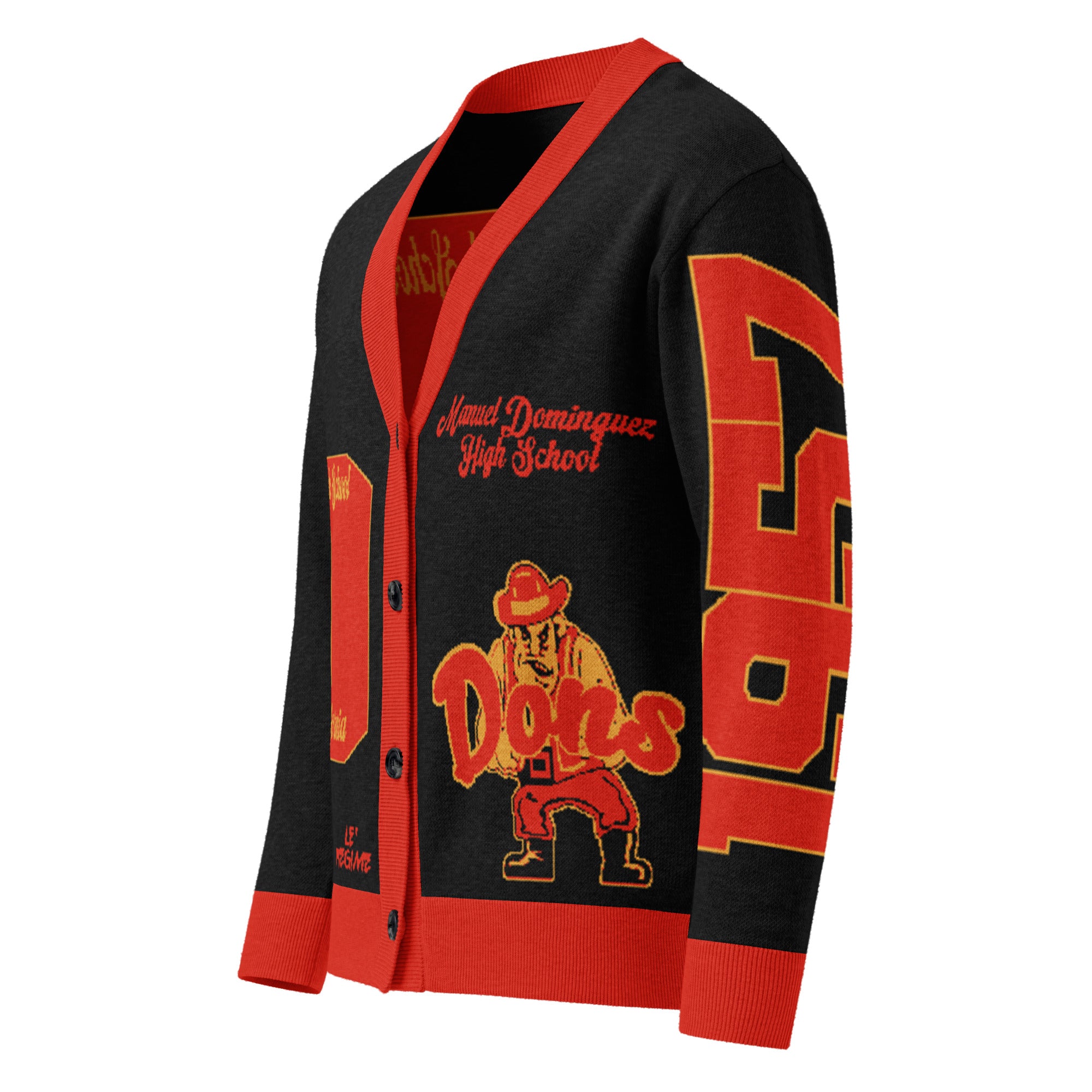 Manuel Dominguez High School (Compton, CA) Letterman Knitted Cardigan