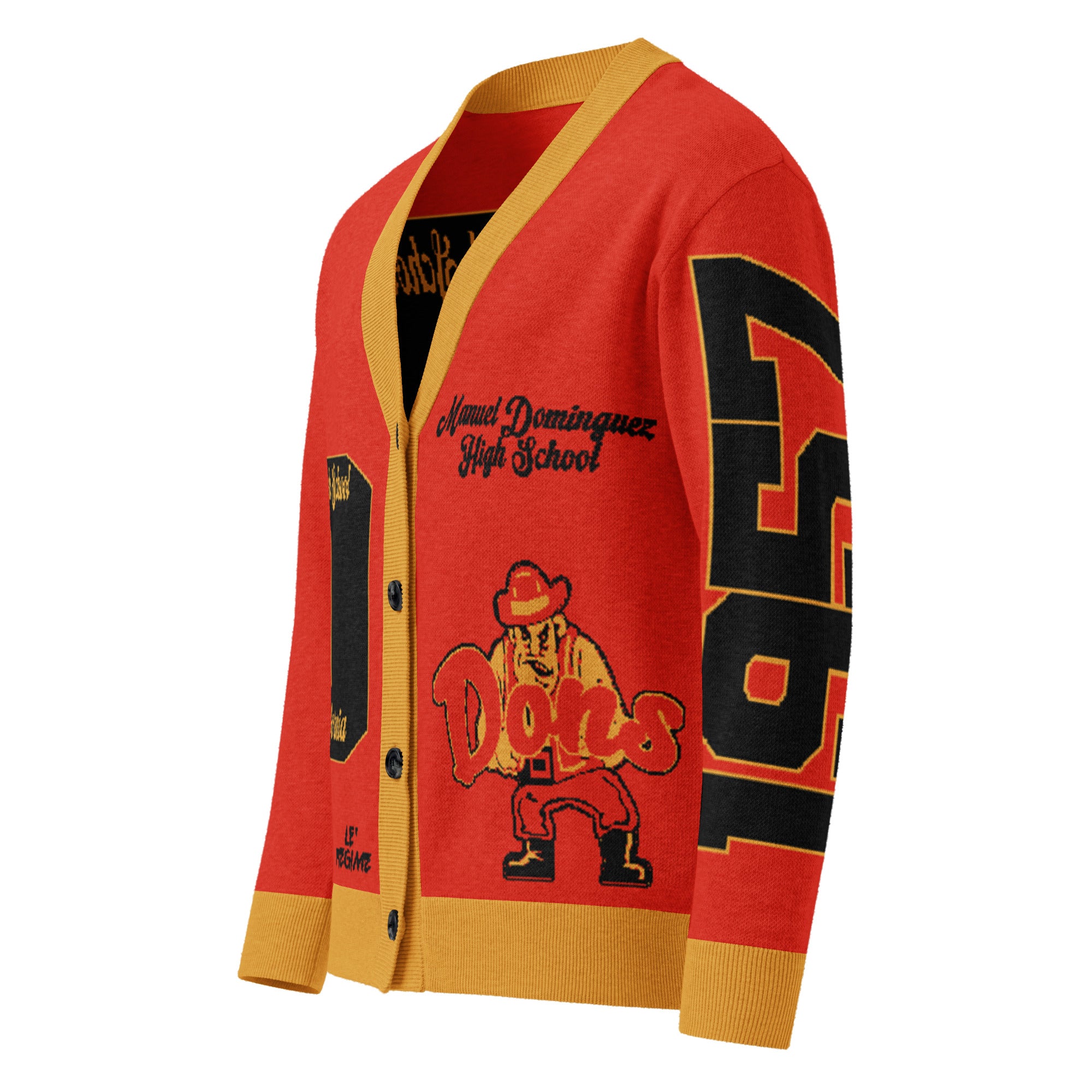 Manuel Dominguez High School (Compton, CA) Letterman Knitted Cardigan