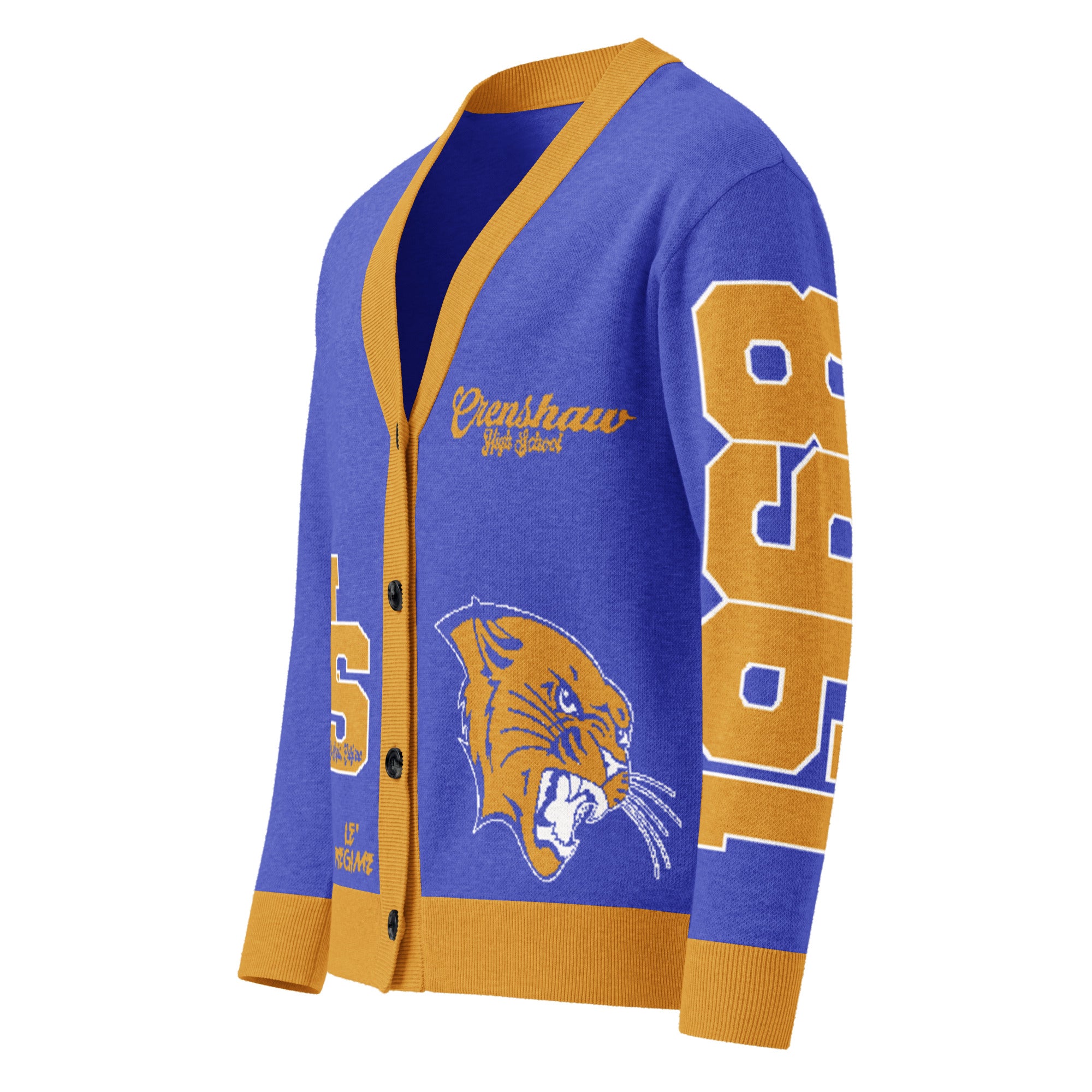Crenshaw High (CA) Letterman Knitted Cardigan