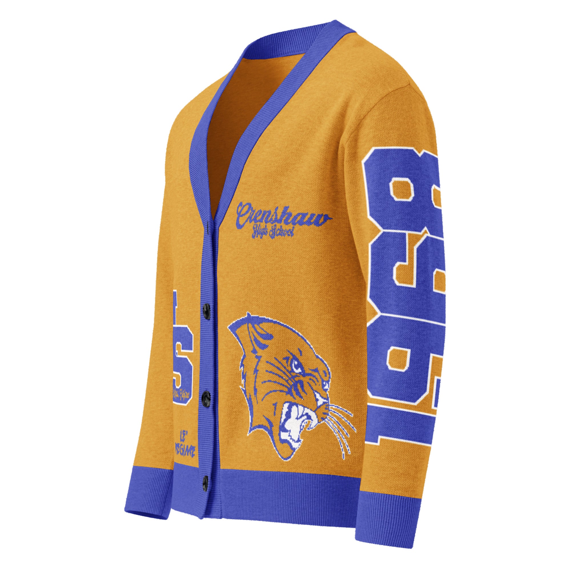Crenshaw High (CA) Letterman Knitted Cardigan