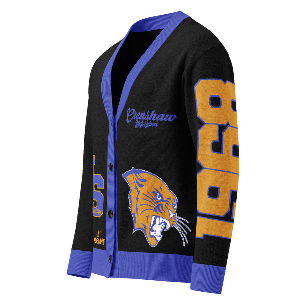 Crenshaw High (CA) Letterman Knitted Cardigan