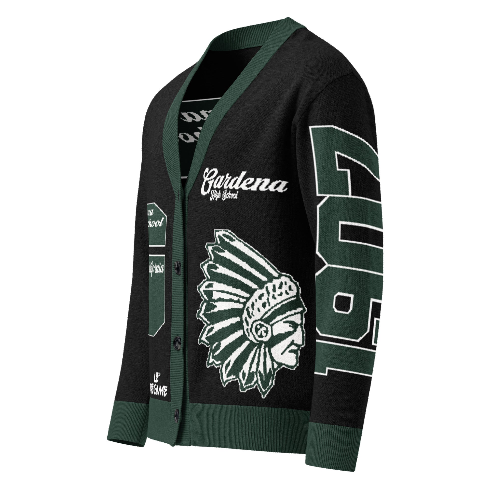 Gardena High (CA) Letterman Knitted Cardigan