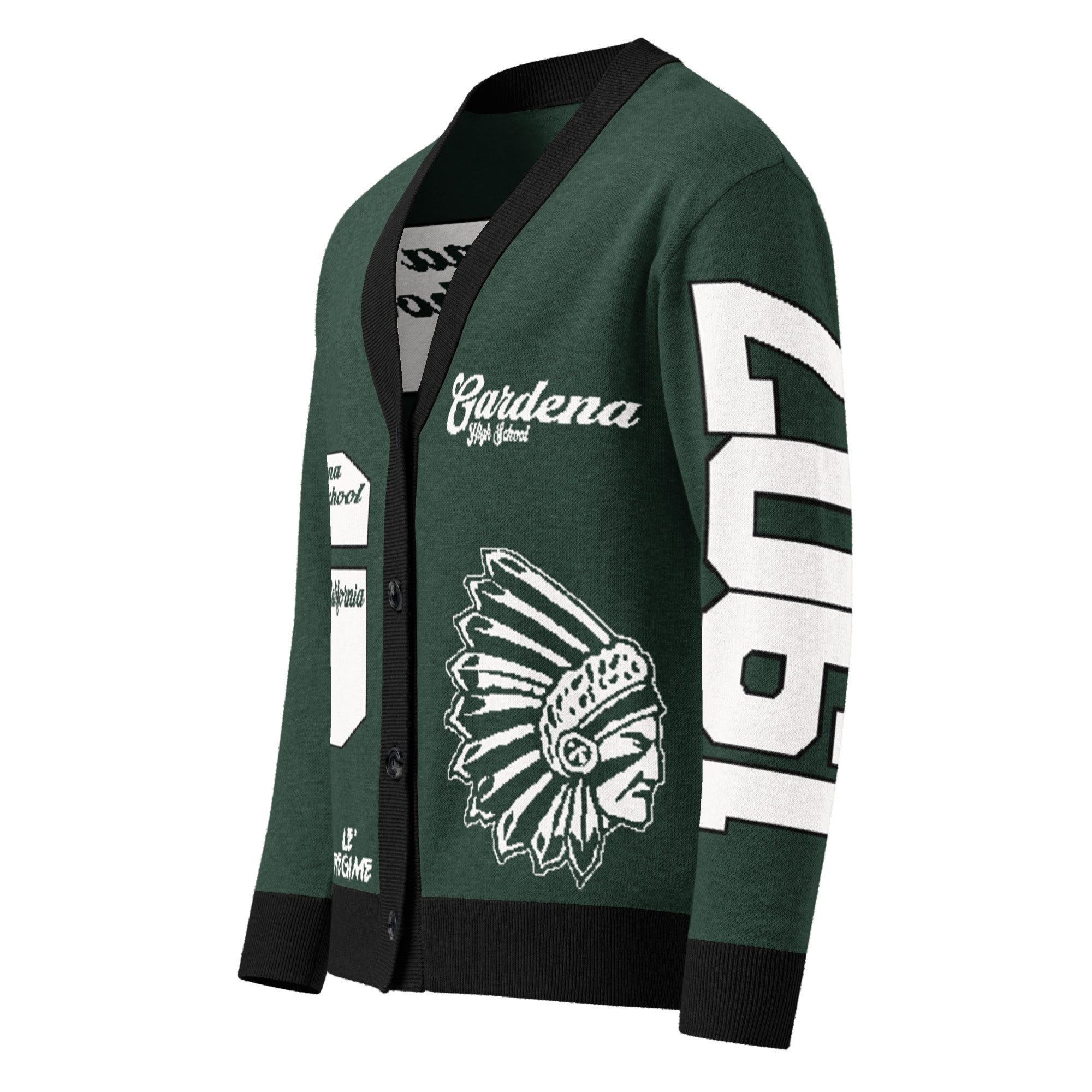Gardena High (CA) Letterman Knitted Cardigan
