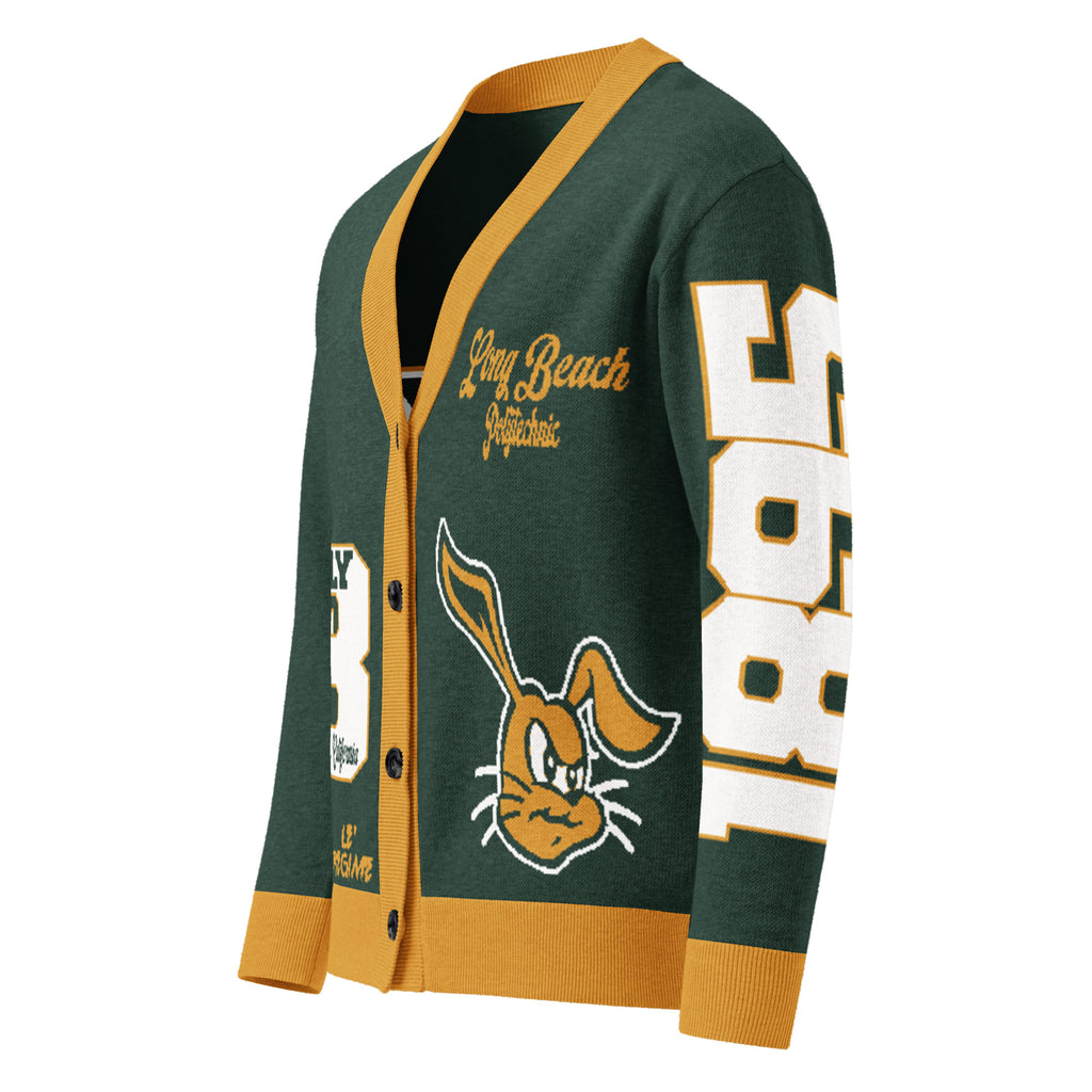 Long Beach Polytechnic (CA) Letterman Knitted Cardigan