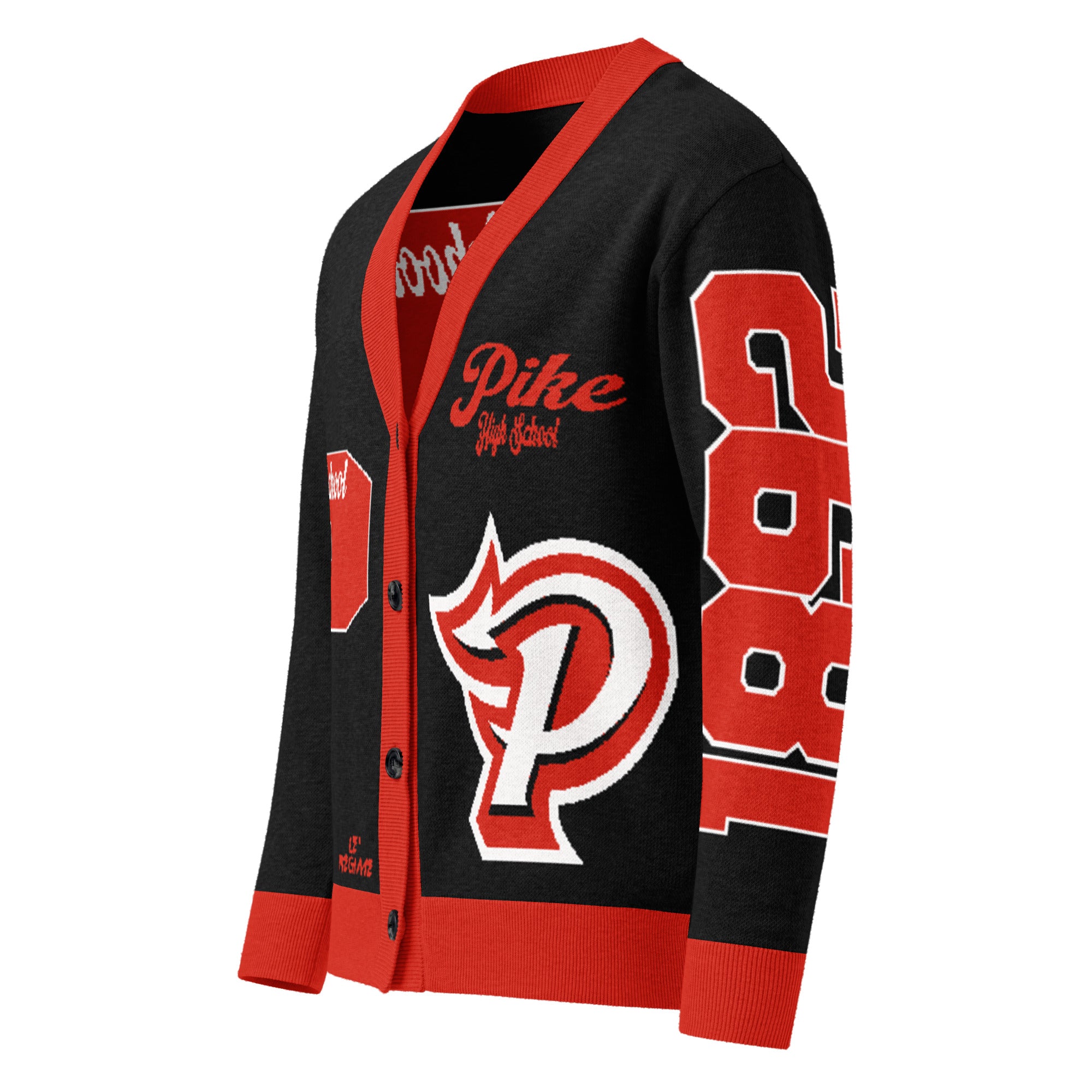 Pike High School (Indy) Letterman Knitted Cardigan