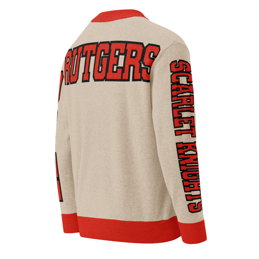 Rutgers University Retro Varsity Knitted Cardigan
