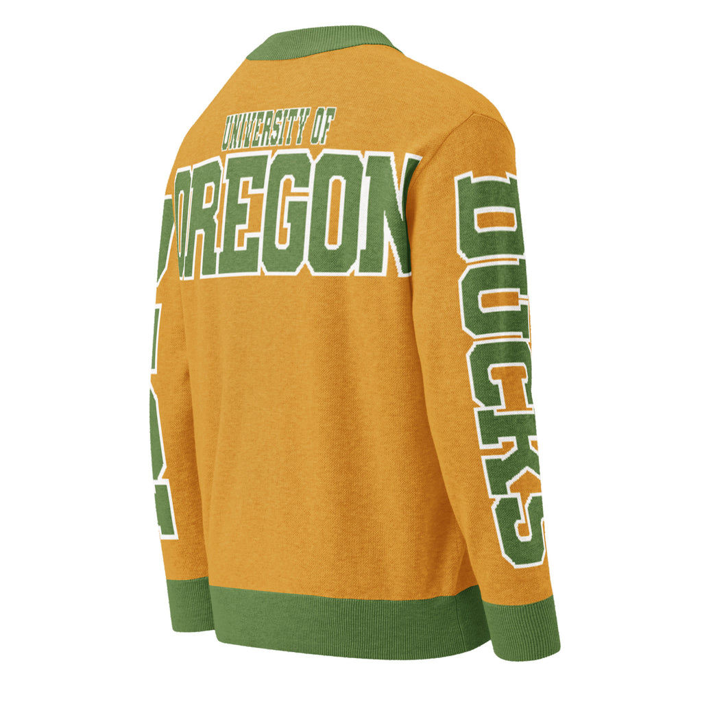 University Of Oregon Retro Varsity Knitted Cardigan
