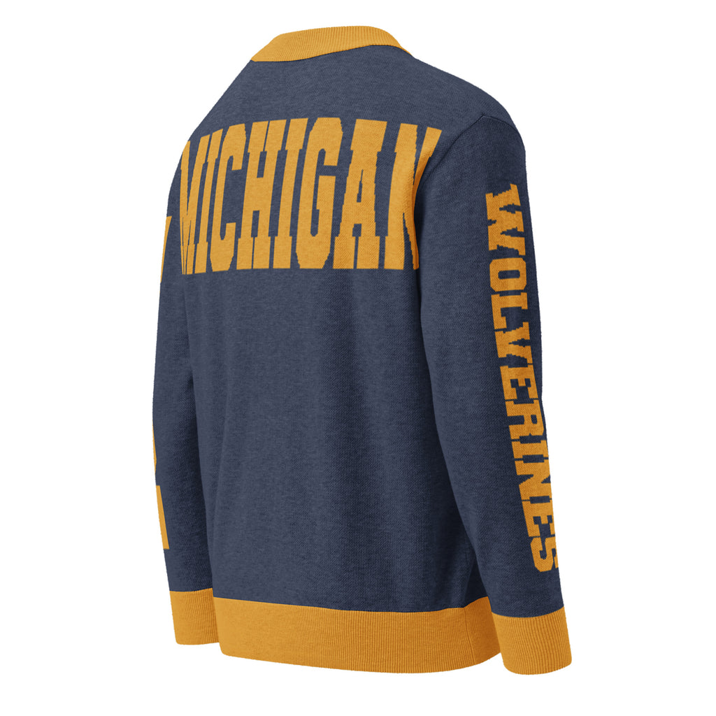 Michigan Retro Varsity Knitted Cardigan