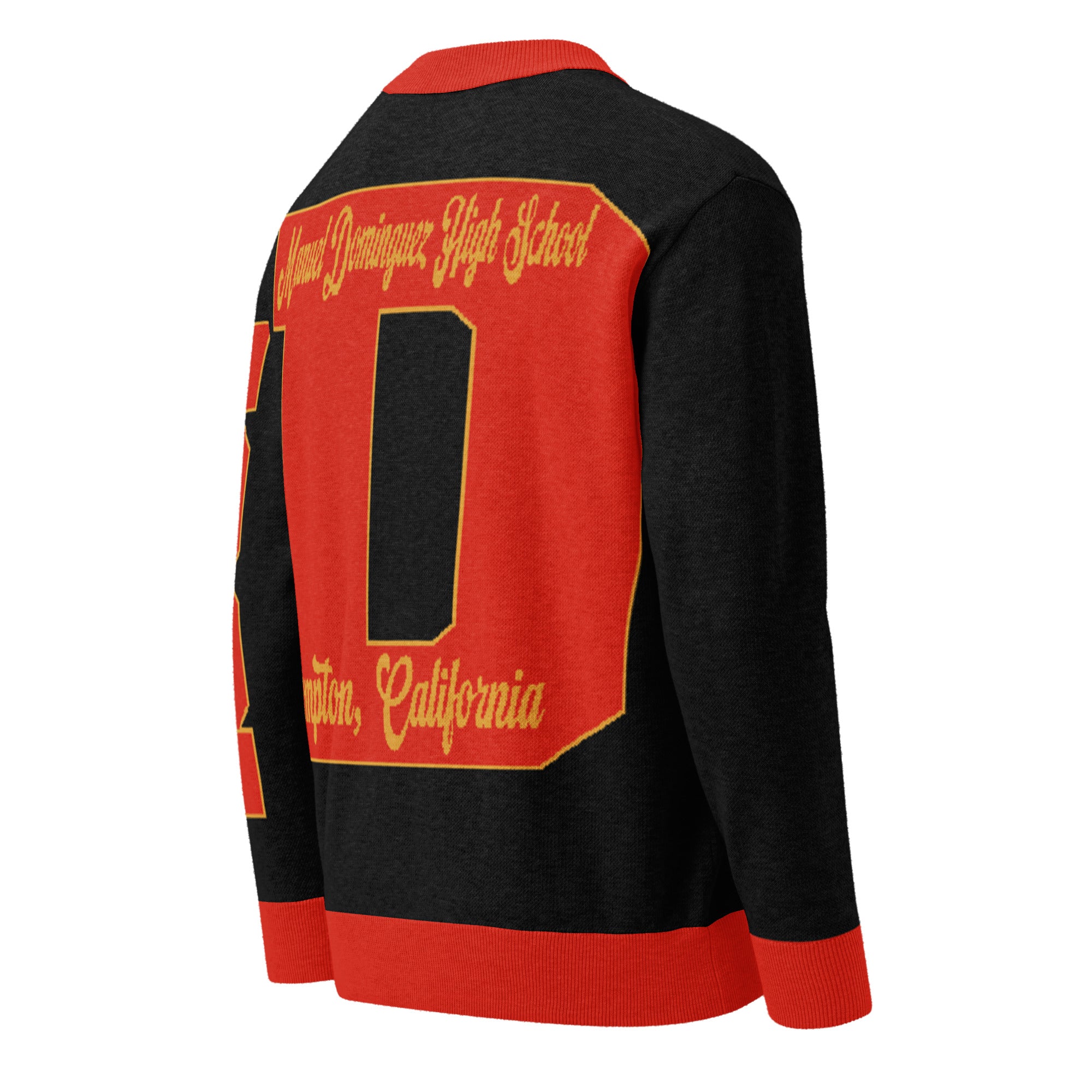 Manuel Dominguez High School (Compton, CA) Letterman Knitted Cardigan