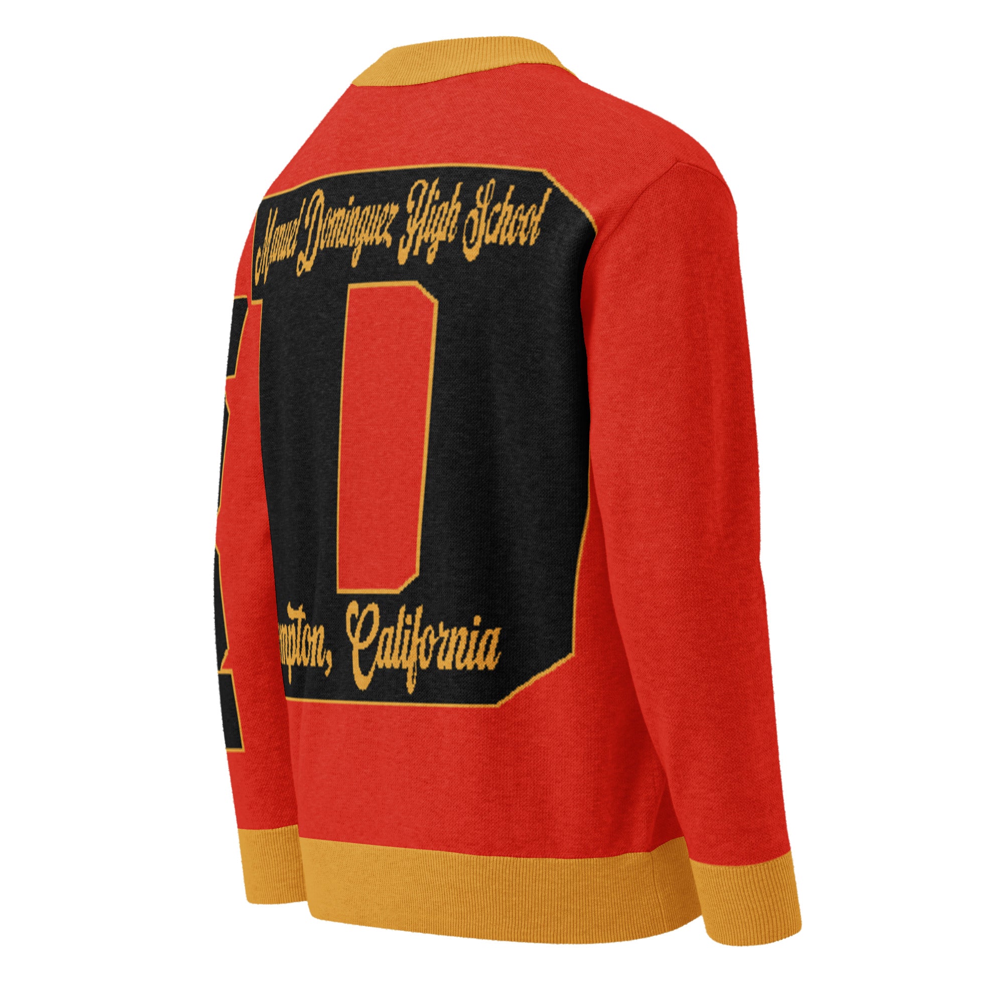 Manuel Dominguez High School (Compton, CA) Letterman Knitted Cardigan