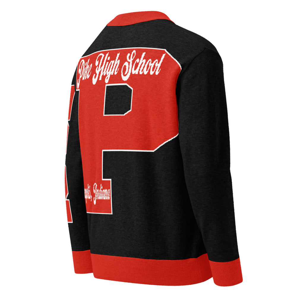 Pike High School (Indy) Letterman Knitted Cardigan