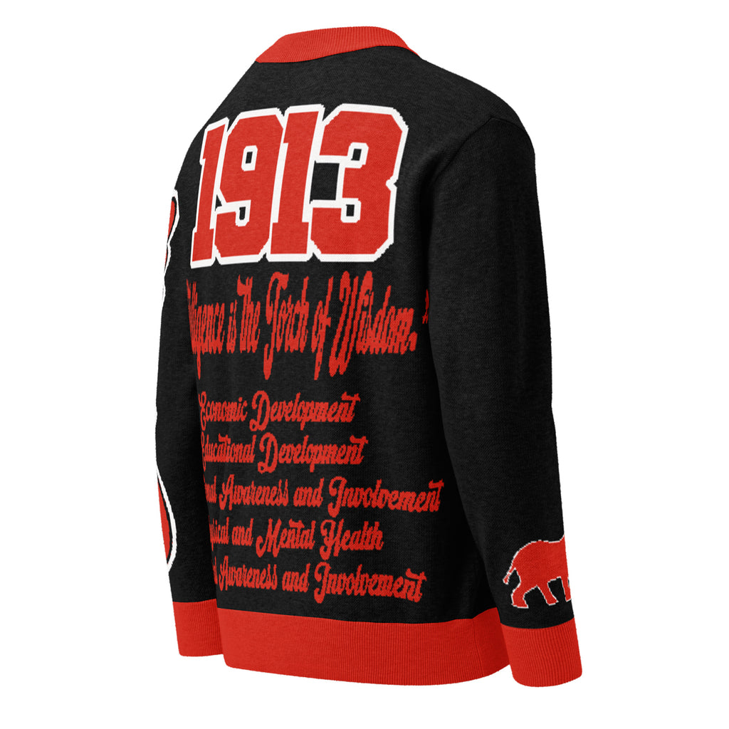 Delta Sigma Theta Knitted Cardigan